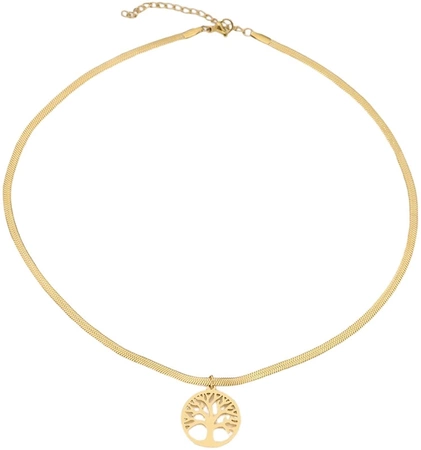 Colier de șarpe din aur, copac elegant din oțel chirurgical