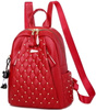 Rucsac de școală din piele de damă matlasată la modă