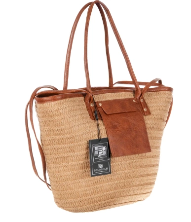 Geantă de umăr de damă mare de paie pentru BAD&BAGS de vară