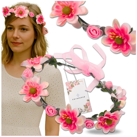 Coroană Bentita Flori Trandafiri Stil Boho