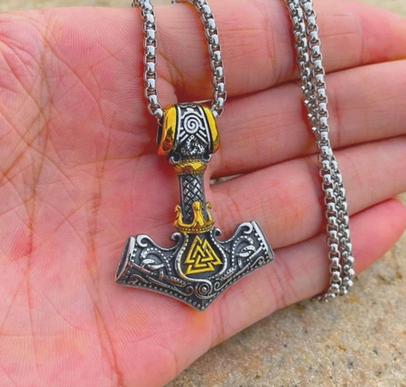 Colier bărbătesc Hammer of THOR MJOLNIR, oțel