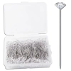 Ace de croitorie, cu cap diamantat, decorative, 38 mm, set de 100 bucăți