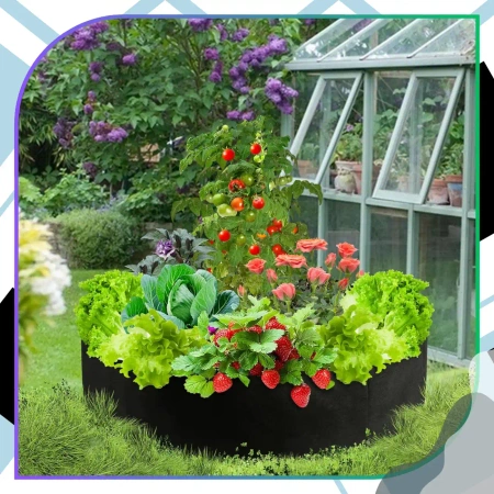 SAC mare de plantare ghiveci rotund 120 x 30 cm