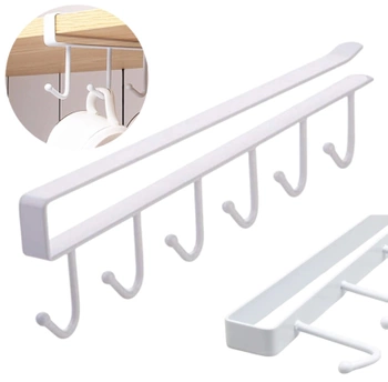 Cârlige 6pcs sub dulap suport ustensile de bucătărie rack