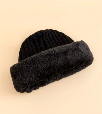 Căciulă de iarnă caldă unisex cu blană