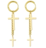 Cercei cruce de aur, otel chirurgical, eleganti, agatatori