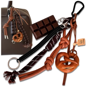 Breloc pentru geantă, chei, rucsac, breloc, pandantiv, covrig, tabletă de ciocolată