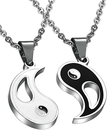 Colier Prietenie Oțel chirurgical Yin Yang BEST FRIENDS