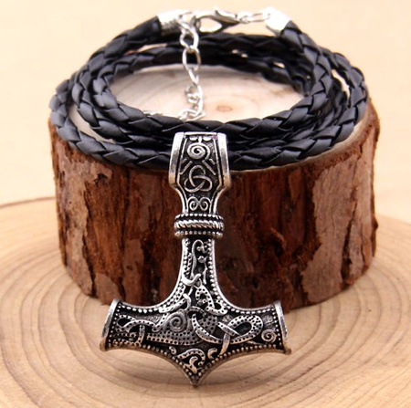 Colier Silver Hammer pentru bărbați THOR MJOLNIR CELTIC