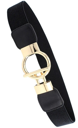 Cureaua de dama neagra pentru o rochie Elastic gold