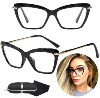 Ochelari eleganti de pisica neagra cu antireflex