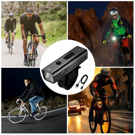 Reflector de lumină față pentru bicicletă Lampă încărcător USB