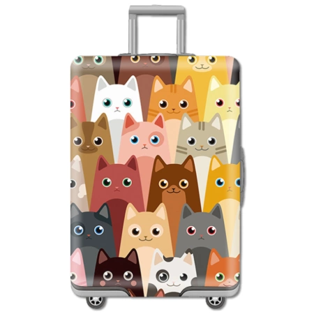 Husă de protecție elastică pentru valiză, bagaj de călătorie cu pisici