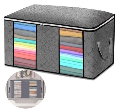 Organizator solid, geantă mare de garderobă pentru pături, lenjerie de pat, haine