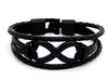 Brățară din piele unisex INFINITY Punk Strap