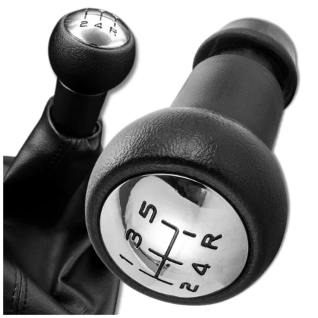 Peugeot Citroën buton schimbător piele cromat 5 trepte