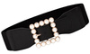 Curea elastică lată de cauciuc cu perle