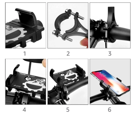 Suport puternic pentru telefon pentru bicicletă pentru ghidon