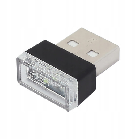 Mini USB 5V LED albastru pentru mașină, pentru interiorul mașinii