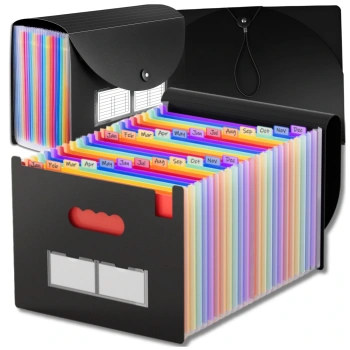 Dosar A4, organizator de documente, servietă neagră, spațioasă, cu 25 de compartimente