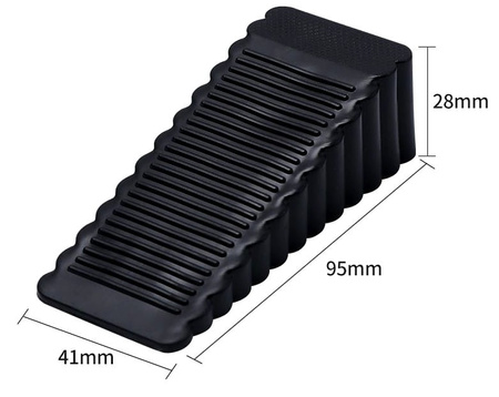 Încuietoare din plastic pentru opritorul ușii Negru