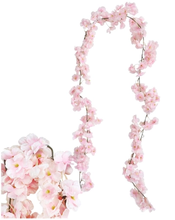 Viță de vie artificială de flori de cireș pentru ghirlandă 1pc roz decorativ