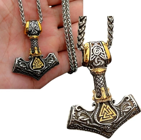 Colier bărbătesc Hammer of THOR MJOLNIR, oțel