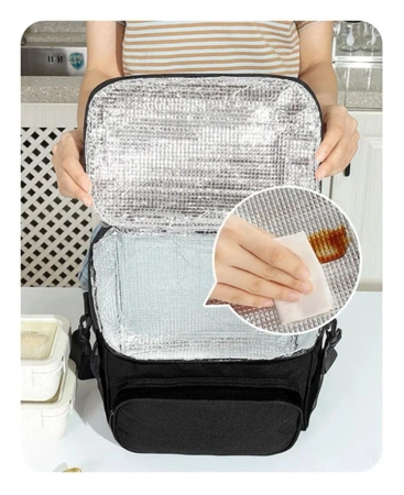 LUNCH BOX, sac termic mare de prânz cu loc pentru mâncare