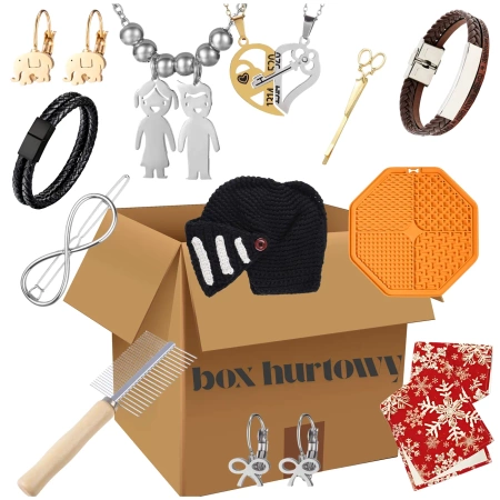 Cutie en-gros cu 105 buc accesorii, mix de 21 modele, accesorii moda