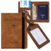Set de călătorie maro Husă și pandantiv pentru pașaport