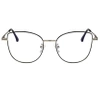 Ochelari de culoare argintii, eleganti cat-eye cu antireflex