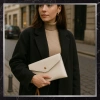 BAD&BAGS geanta de dama din piele clasic crem lacuita shopper