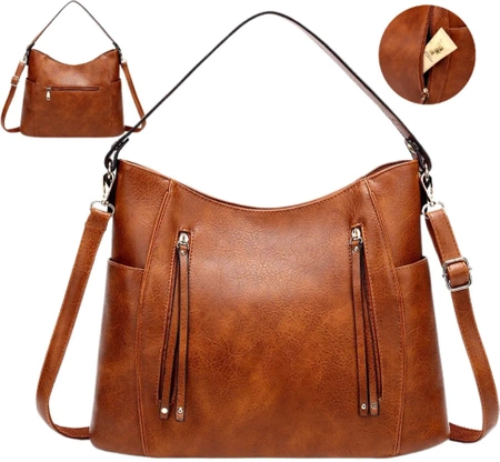 Geanta de umar eleganta de dama din piele nituita