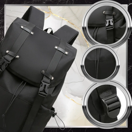 Rucsac negru pentru călătorii cu avionul în oraș BAD&BAGS rezistent la apă