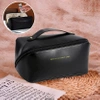 Organizator elegant pentru geanta cosmetica din piele ecologica, neagra