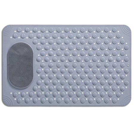 Covoraș de duș antiderapant pentru baie 69x36 cm, cu masaj, gri