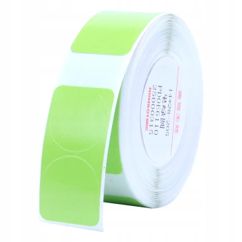 Autocolante cu etichete termice NIIMBOT 14x28mm verde rotund x205