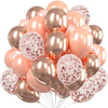 Set de 30 de baloane din aur roz roz cu confetti pentru nunta ziua de nastere