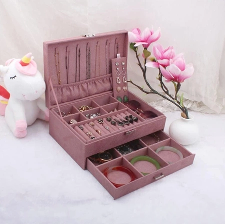 Cutie mare organizator, cutie dubla pentru bijuterii