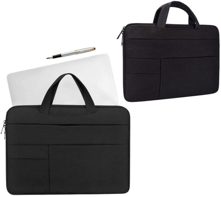 Geanta pentru laptop, neagra, spatioasa, husa 15.6