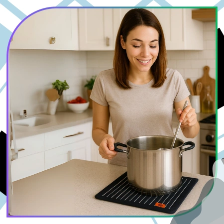 Set mănuși de cuptor și suport pentru oale