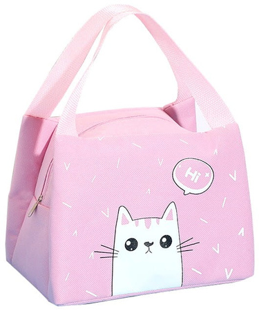 Geanta termica pentru pranz LUNCH BOX pink cat