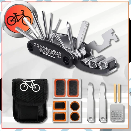 Kit reparatie biciclete multitool patchs travel