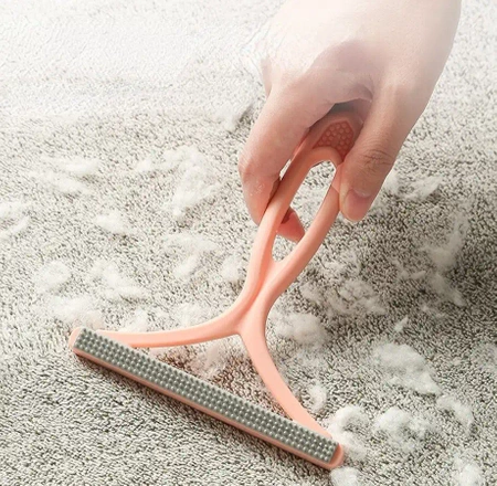 Aparat de ras manual pentru pulovere, haine, perie roz