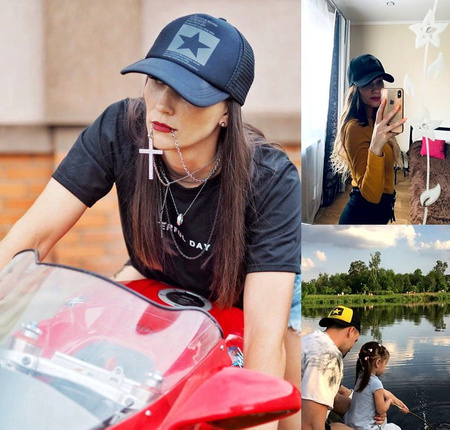 Șapcă din neopren cu vârf din plasă stea