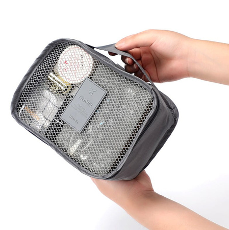 Set de călătorie de 6 organizatoare gri impermeabile pentru valize