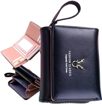 PORTOfel MIC PENTRU FEMEI PORTOfel practic CU FERMOAR CU POMPON