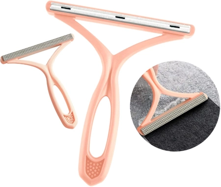 Aparat de ras manual pentru pulovere, haine, perie roz