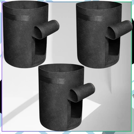 Set saci mare de 3 saci ghiveci pentru plantare legume 35x30 cm