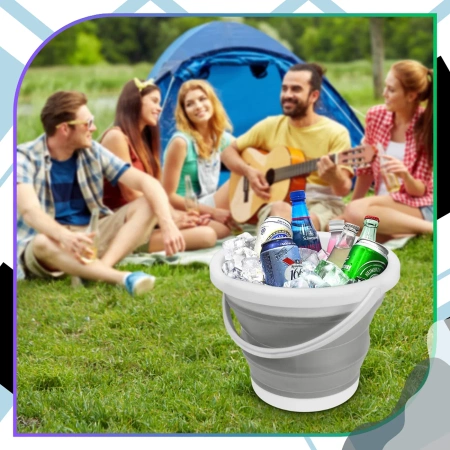 Găleată din silicon Găleată compactă pliabilă de 10 l